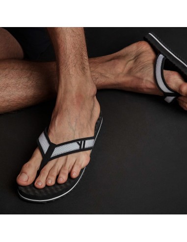 Men's Sport Flip Flop - Black/White le concept de la Pate a emporter 