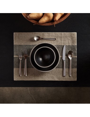 Heavy Double Stripe Placemat - Beige/Black plus qu'un jeu 