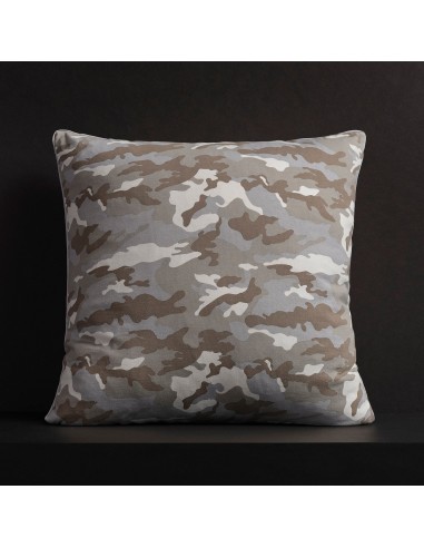 Camo Throw Pillow With Piping - Desert Camo de votre