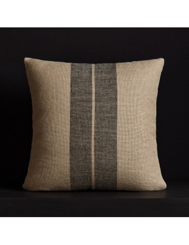 Heavy Double Stripe Pillow - Beige/Black de France