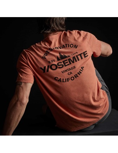 Y/OSEMITE Short Sleeve Crew Neck - Bonfire Pigment Les magasins à Paris