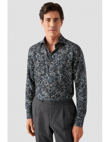 Chemise en laine mérinos à imprimé floral basket pas cher