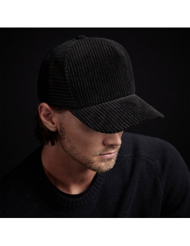 Corduroy Trucker Hat - Black Paris Déstockage Promo