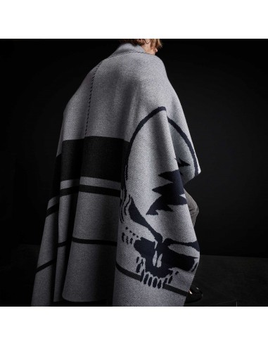 Grateful Dead Cashmere Blanket - Grey Smoke/Navy/Charcoal pas cheres