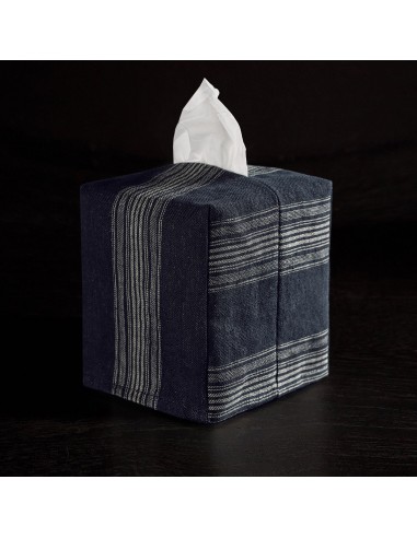 Stripe Tissue Box Cover - Navy Stripe prix