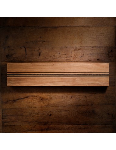 9X40" Teak Serving Board with Triple Stripe - Teak/Natural Finish votre