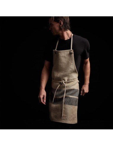 Double Stripe Chef's Apron - Beige/Black Amélioration de cerveau avec