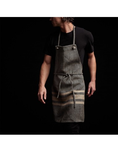 Heavy Triple Stripe Apron - Black/Beige les ctes