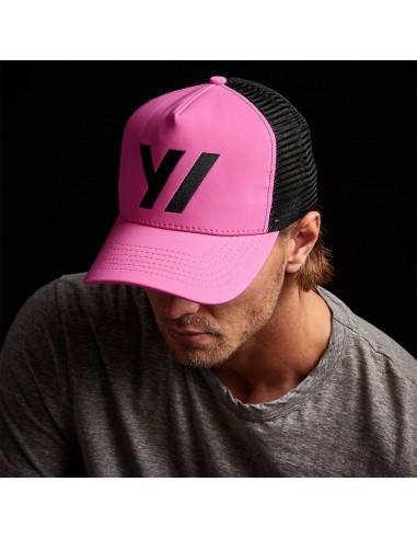 Embroidered Scuba Trucker Hat - Hot Pink pas cher 