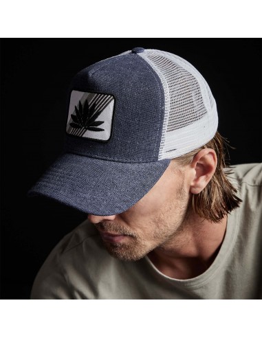 Agave Patch Linen Trucker Hat - Marine Découvrez la collection