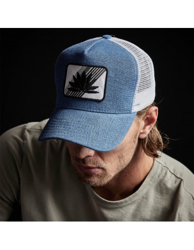 Agave Patch Linen Trucker Hat - Denim en ligne des produits 