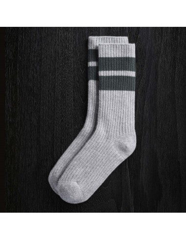 Long Chunky Cashmere Sock - Heather Grey/Canopy les muscles