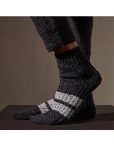 Short Cashmere Sock - Coal/Heather Grey 50% de réduction en Octobre 2024