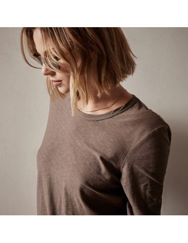 Sheer Slub Long Sleeve Crew - Burro online