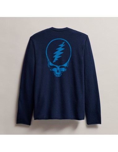 Men's Grateful Dead Recycled Cashmere Sweater - Prussian/ Teal En savoir plus