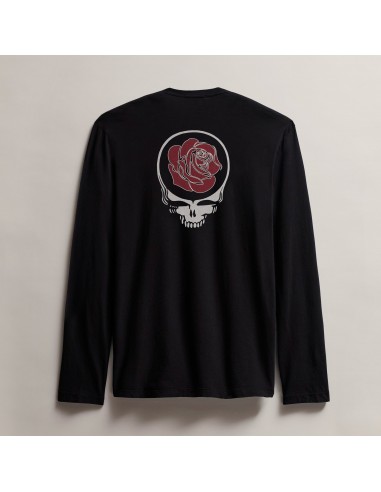 Men's Grateful Dead Rose Long Sleeve Crew - Black W/ Red en ligne des produits 