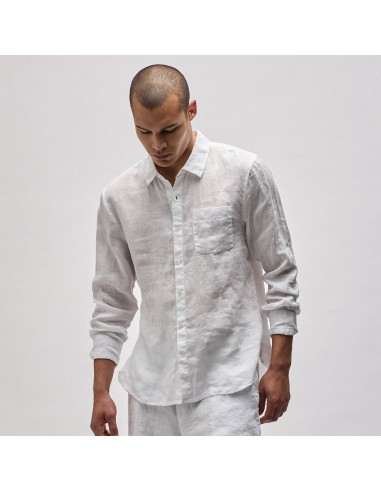 Lightweight Linen Shirt - White chez Cornerstreet bien 