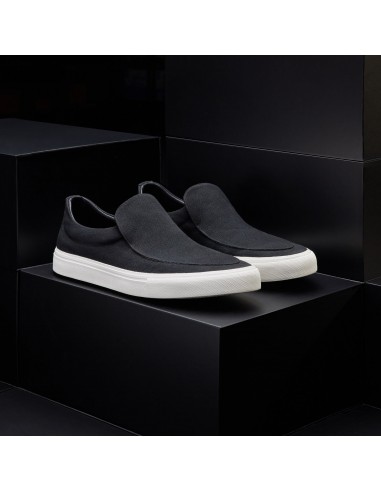 Men's Coastal Canvas Slip On - Black l'évolution des habitudes 