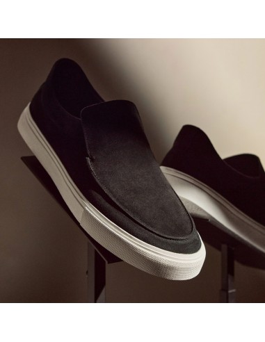 Men's Coastal Suede Slip On - Black En savoir plus