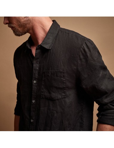 Lightweight Linen Shirt - Black de l' environnement