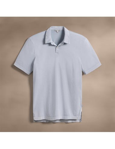 Sueded Jersey Polo - Grey Glacier Pigment pas cheres