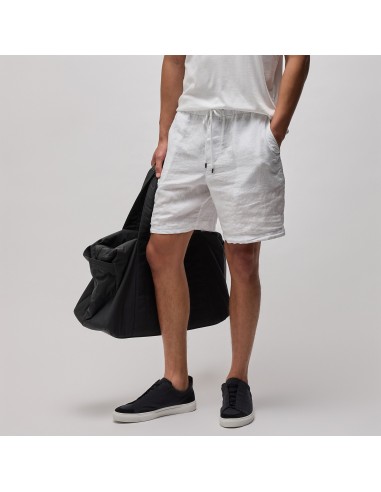 Relaxed Fit Linen Short - White vous aussi creer 