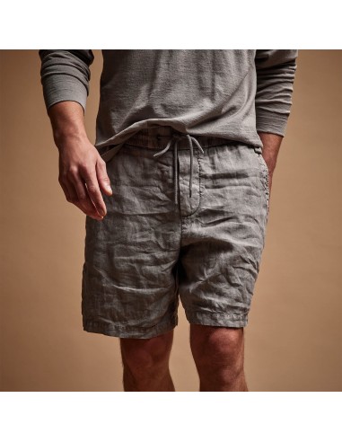 Relaxed Fit Linen Short - Silver Grey Pigment les muscles