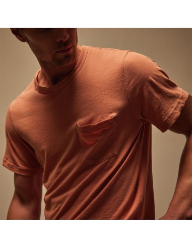 Lightweight Jersey Pocket Tee - Adobe Pigment destockage