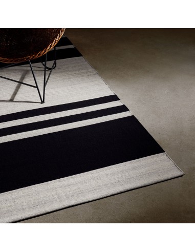 Multi Stripe Area Rug 8Ft X 10Ft - Natural/Black Stripe la chaussure