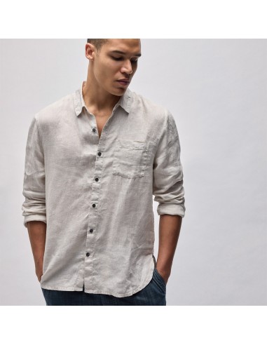 Lightweight Linen Shirt - Salt Pigment pas cher