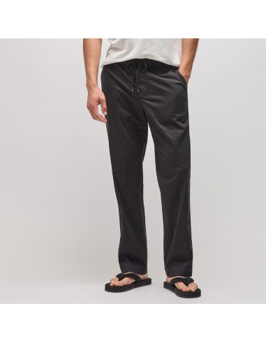 Cotton Linen Work Pant - Black est présent 