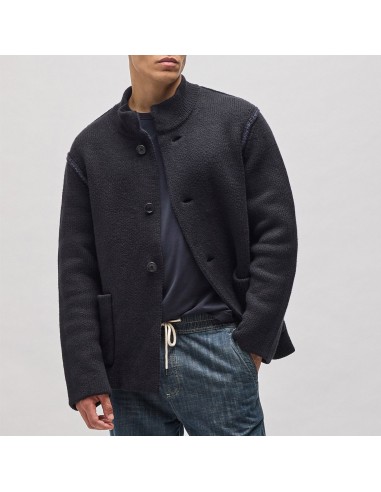 Coastal Knit Jacket - Black/Navy Fin de série