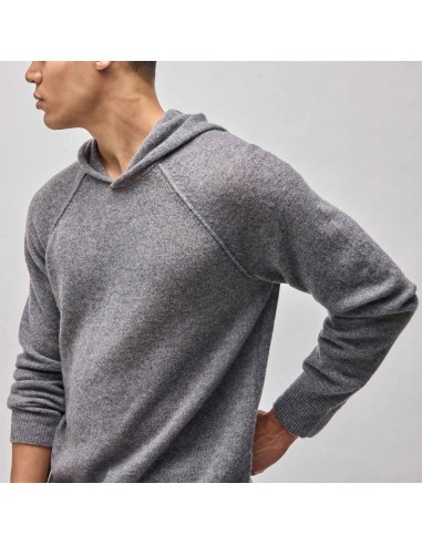 Soft Featherweight Cashmere Hoodie - Heather Grey est présent 