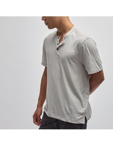 Cotton Jersey Short Sleeve Henley - Salt de pas cher