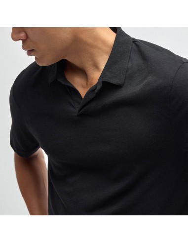 Cotton Jersey Polo - Black Amélioration de cerveau avec