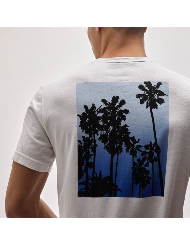 Ombrè Palms Graphic Tee - White/Blue 50-70% off 