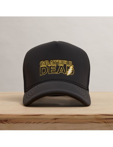 Grateful Dead Lightning Bolt Embroidery Trucker - Carbon Grey l'achat 