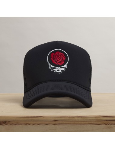 Grateful Dead Rose Embroidery Trucker - Black les ctes