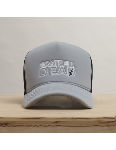 Grateful Dead Lightning Bolt Embroidery Trucker - Pale Grey chez Cornerstreet bien 