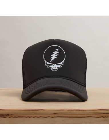 Grateful Dead Skull Embroidery Trucker - Carbon Grey la chaussure