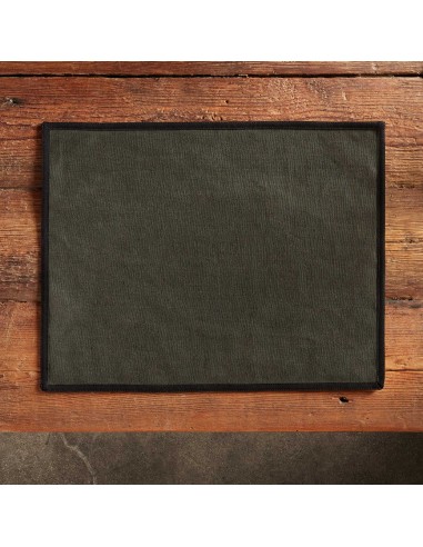 Placemat with Suede Trim - Cafe Noir destockage