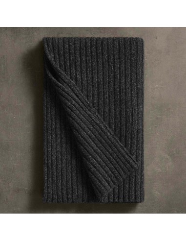 Recycled Cashmere Marled Scarves - Charcoal Marl pas cher 