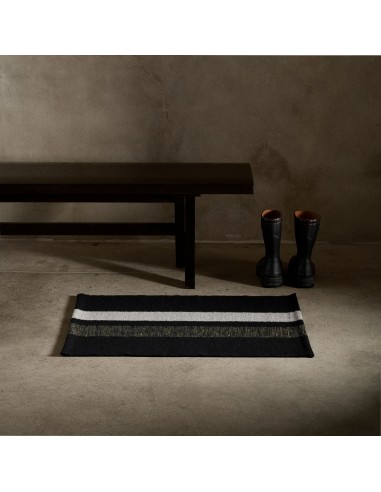 Double Stripe Entry Mat - Black/Black Marle/Pearl Grey en stock