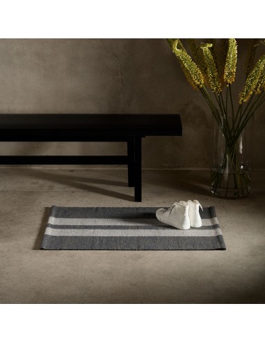 Double Stripe Entry Mat - Guntmetal Marle/Pearl Grey Faites des économies