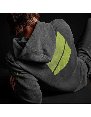 French Terry Pullover Hoodie - Magma Pigment/Bright Neon Venez acheter