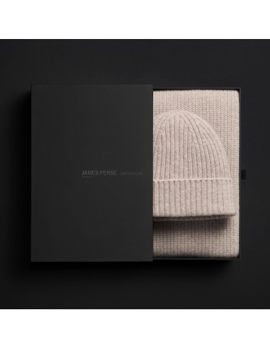 Cashmere Beanie & Scarf Gift Set - Stone acheter en ligne