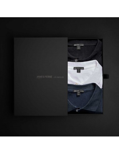 Men's Luxe Lotus Jersey Polo Gift Set - Black/White/French Navy pour bénéficier 