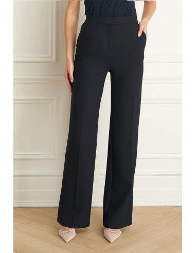 Pantalon évasé taille haute en ligne