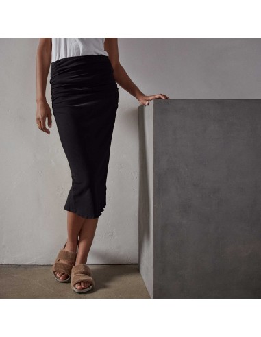 Recycled Brushed Jersey High Waisted Pencil Skirt - Black les ligaments