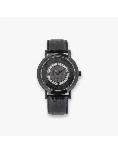 Esposto Automatic Watch With Black Leather, Black Carbon Fibre and Black Ipplated Stainless Steel de votre